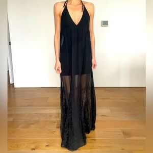 Alice & Olivia black sheer silk dress